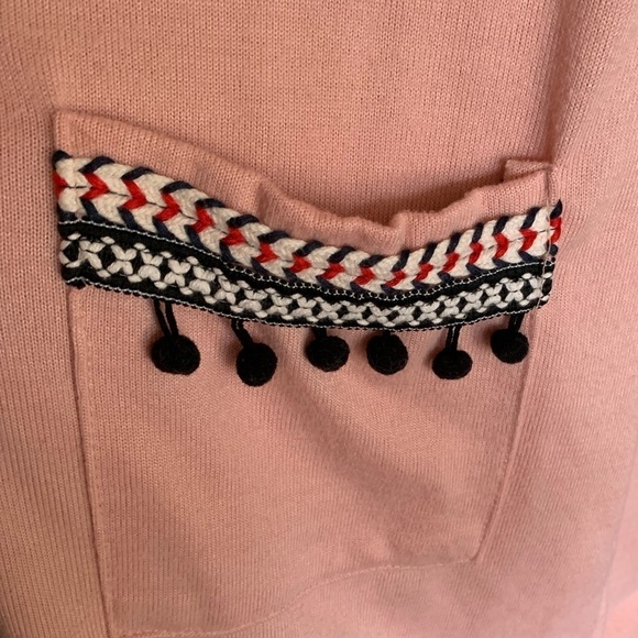 AndTheWhy Open Front Cardigan Sweater Dusty Rose Ladies Size Large Pink Long - Picture 5 of 6